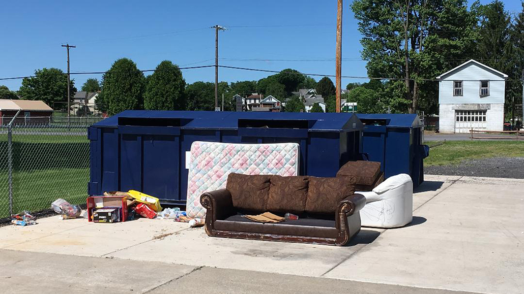 Furniture Left at Lock Haven Recycling Drop